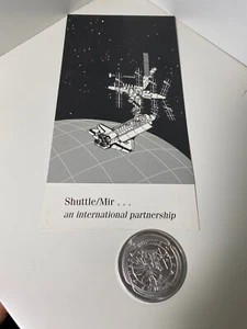 HTF NASA Shuttle Atlantis Russian Space Station Mir Medallion Commemorative Coin - Picture 1 of 4