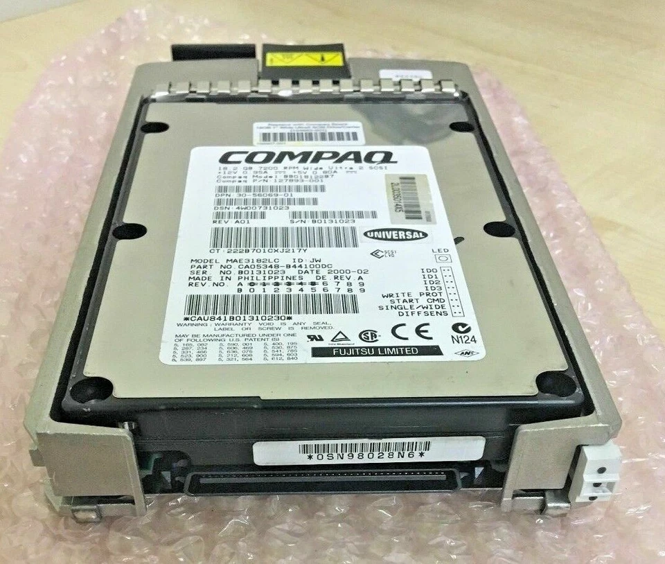 HP COMPAQ DL380 G1 18GB HDD 104663-001 127893-001 MAE3182LC SCSI SCA 80pin - Image 1 of 1