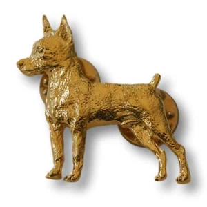 Miniature Pinscher - 24K Gold Plated Pin - Picture 1 of 2