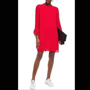 GANNI Ruffle-trimmed mini dress S - Picture 1 of 3