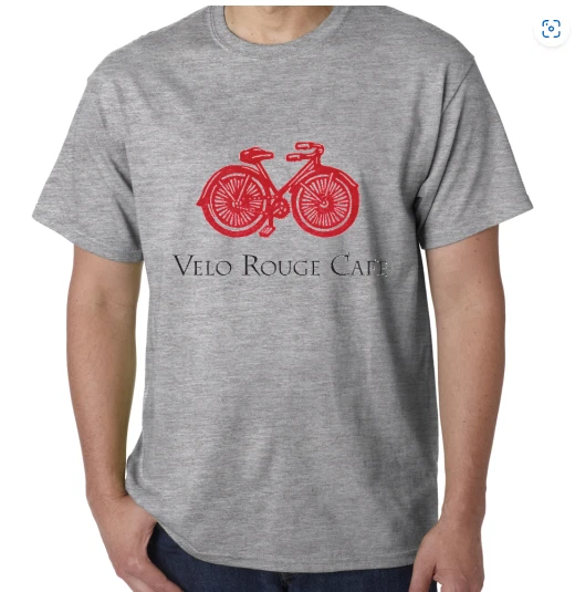 Camiseta de bicicleta Velo Rouge Café, talla mediana (M) Foto 1 de 1