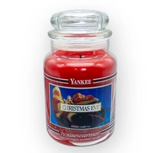 Yankee Candle Christmas Eve Housewarmer Black Band 22 oz Retired 90% Remaining - Picture 1 of 10