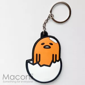 Gudetama Keyring - Funny Cute Lazy Egg Japanese Comic Anime Manga Key Chain - Picture 1 of 1