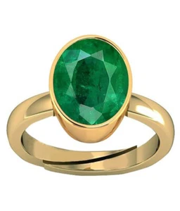 12.00 Carat Certified Natural Emerald Panna Panchdhatu Adjustable Ring Men women - Picture 1 of 7