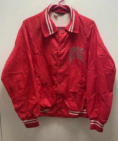 True Vintage Rutgers University 60s/70s Champion Running Man Windbreaker—Red—M Cover