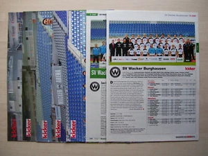 7 Mannschaftsbilder Wacker Burghausen zwischen 2002/03-2011/12 Kicker Sonderheft - Bild 1 von 1