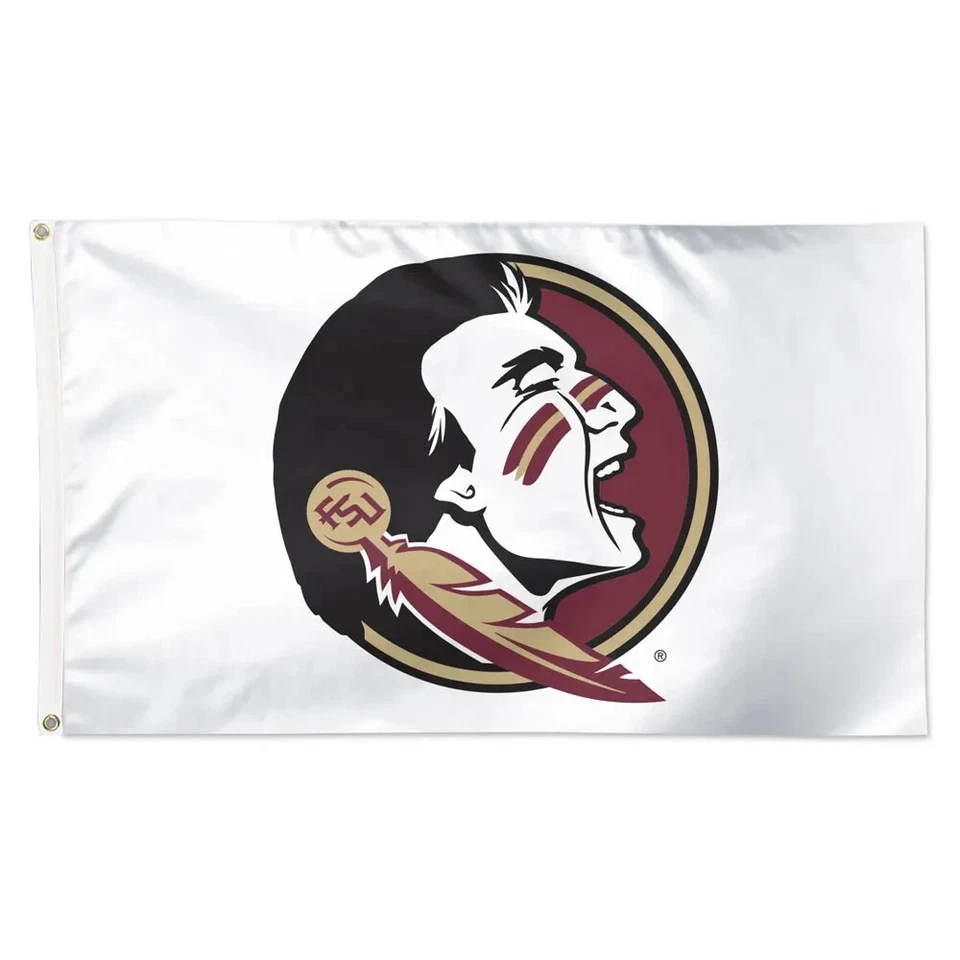 Bandera/bandera blanca de la universidad NCAA de 3x5 pies para fanáticos de los Seminoles del Estado de Florida Foto 1 de 1
