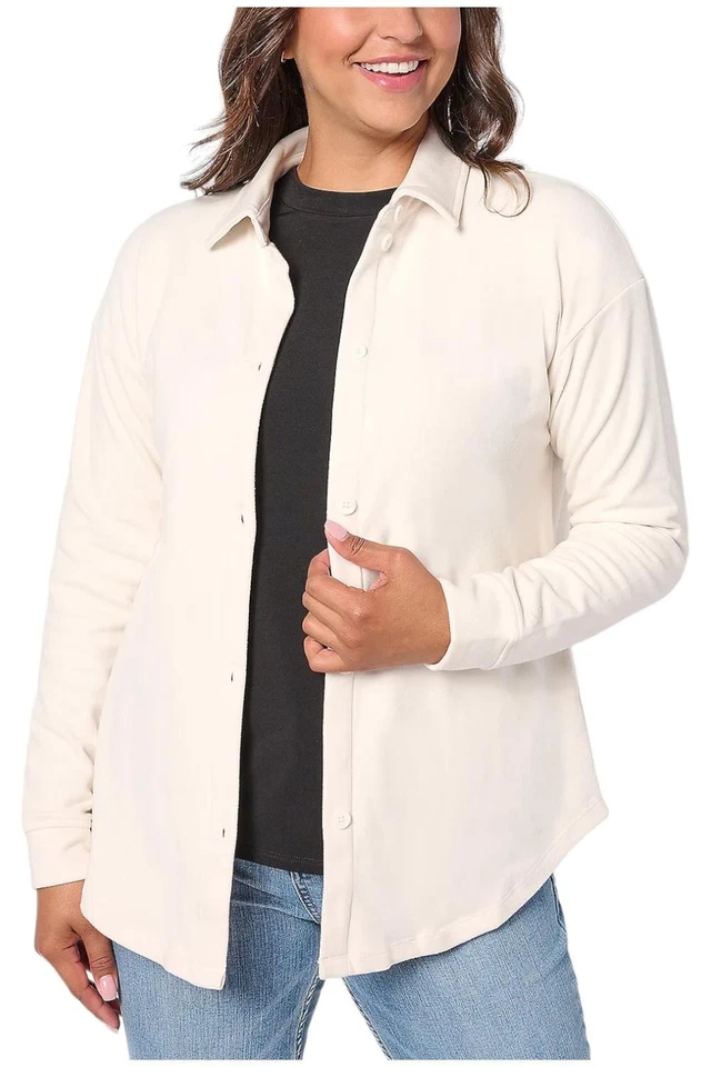 Cuddl Duds Franela Polar Abotonada Cazadora Crema Suiza Foto 1 de 1