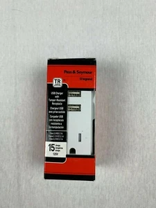 Combo receptáculo USB resistente a manipulaciones Pass Seymour TM8-USBWCC6 BLANCO - Imagen 1 de 3