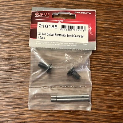 Eje de salida de cola Gaui X3 con juego de engranajes cónicos x2 piezas 216185 nuevo en paquete Foto 1 de 2