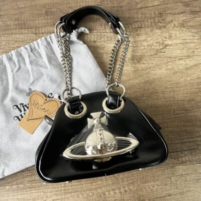 Vivienne Westwood Big Orb 2Chain Strap Leather Shoulder Mini Bag JPN New unused - Image 1 of 4