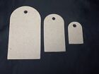Crescent Tags 12 Chipboard Die Cuts 3 sizes Enbellishments Scrapbooking Crafts