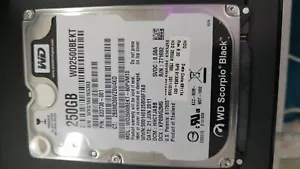 Western Digital 250 GB WD2500BEKT 7200 RPM SATA 2.5" HDD Used - Picture 1 of 4