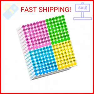 Dreecy Yard Sale Price Stickers Garage Sale Pre-Priced Price Tag Labels, 1920 PC - Picture 1 of 2