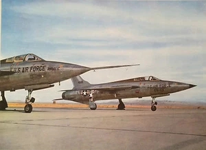 Republic F-105 2 Thunderchiefs on runway 19" x 16" print - Picture 1 of 3