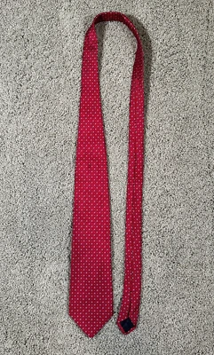 Corbata Brooks Brothers 346 pura seda lunares rojos azules mini flores Foto 1 de 4