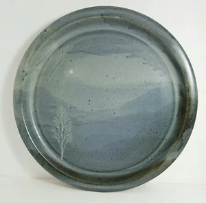 Custom Signed and Dated Studio Pottery Plate, Beautiful Picture  - Bild 1 von 4