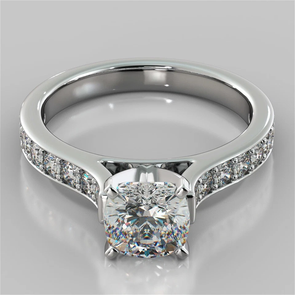 2.32 Ct Cushion Cut Lab Grown Diamond Engagement Ring solid 950 Platinum - Image 1 of 4