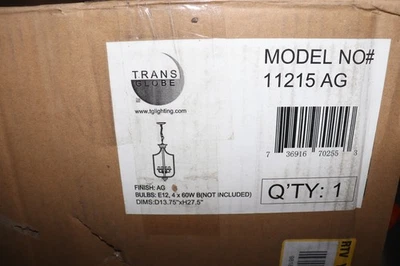 Colgante Trans Globe Lighting Hillcrest 4 luces oro antiguo 14" ancho Foto 1 de 4