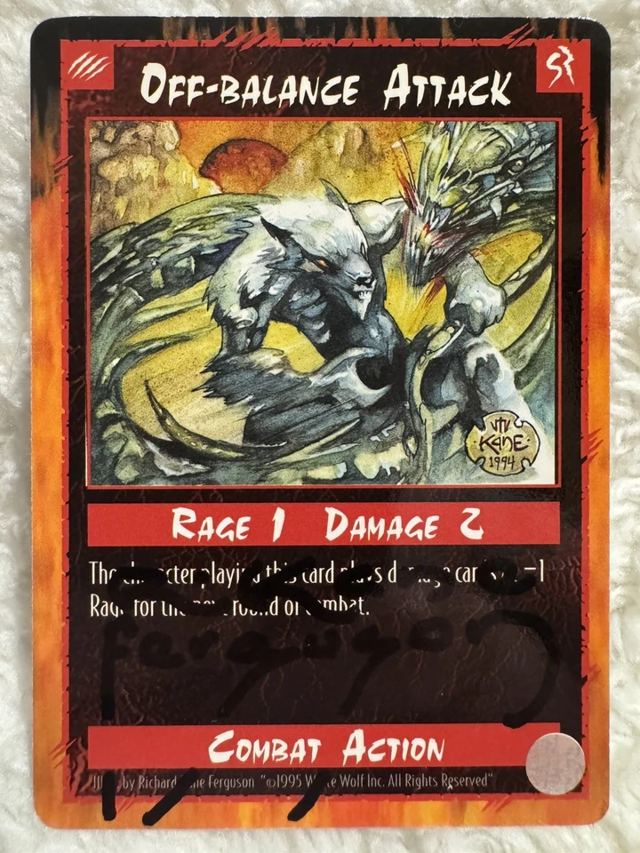 💥 Artist-Signed - Off-Balance Attack - Rage CCG - THE Richard Kane Ferguson - Image 1 of 4