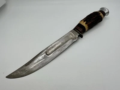 CLEVELAND CUTLERY CO. SOLINGEN, ALEMANIA - BOTA / CUCHILLO DE CAZA - MANGO DE CIERVO Foto 1 de 4