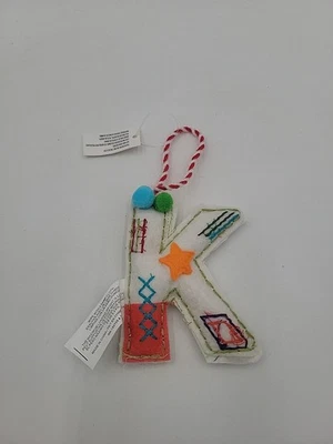 Avon Alfabeto Navidad Adornos Letra "K" Fieltro Lana Bordado Foto 1 de 4