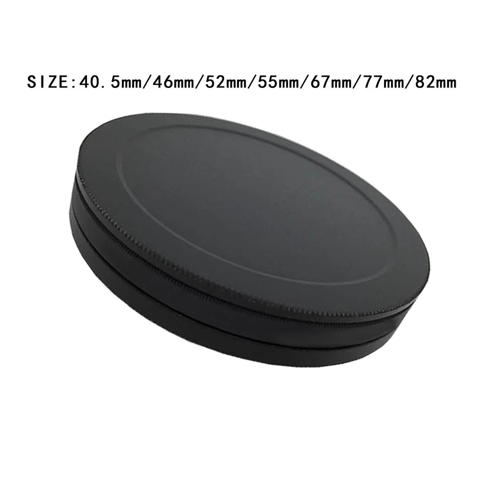 2Pcs Aluminum Alloy Screw in Lens Filter Stack Caps Storage Caps Black - Image 1 of 1