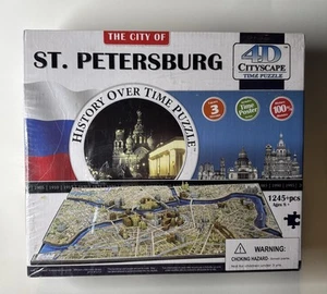 Saint St. Petersburg Russia 4D Cityscape Puzzle 1245 Pieces, "History Over Time" - Picture 1 of 8