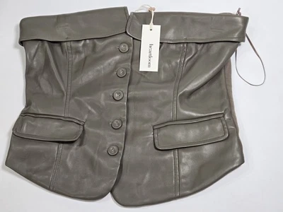 Top sin tirantes Heartloom para mujer talla M imitación cuero Foto 1 de 4