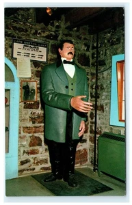 Estatua gigante del Cabo Bretón Angus MacAskill postal litográfica vintage - Imagen 1 de 2