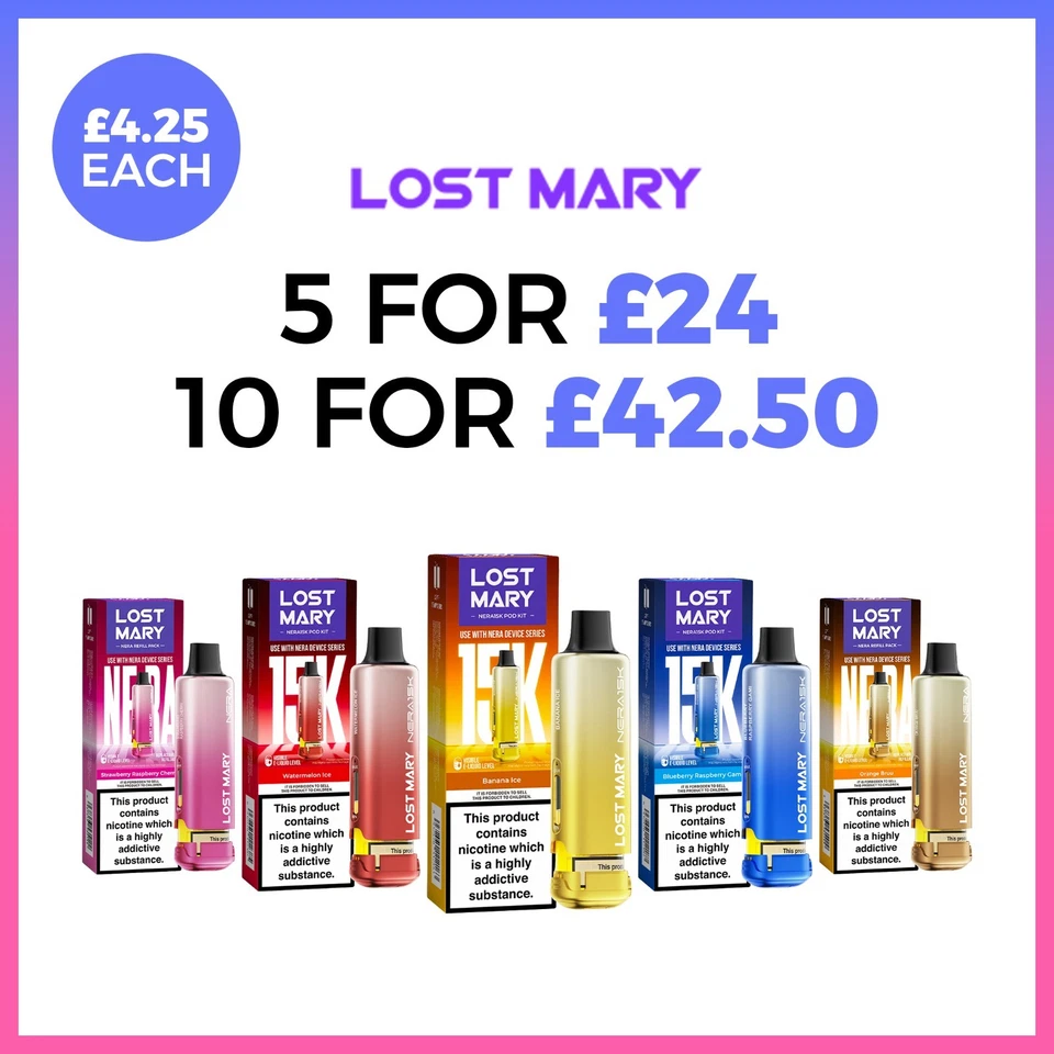 Lost Mary Nera 30k Pods | Prefilled Replacement Pods | 20mg Nic Salt | 15k Puffs - Image 1 of 1