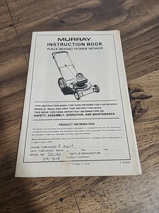 Murray Walk Behind Mower Manual - Picture 1 of 1