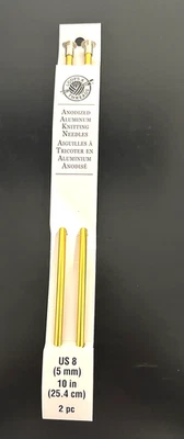 New Loops & Thread Anodized Aluminum Knitting Needles US 8, 10 in. - Image 1 of 4
