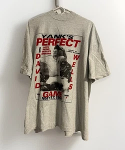 Vintage David Wells Tee T-shirt 1998 Yanks Perfect Single Stitch Size 3XL - Picture 1 of 6