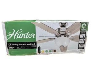Hunter Channing 54"Ceiling Fan 53366 "049694533678" Missing Glass - Picture 1 of 3
