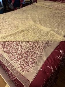 LARGE TAN TABLE CLOTH Or Bedspread FABRIC COVER 98” X 78” New-Not hemmed - Picture 1 of 5
