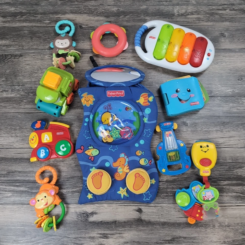 VTG Baby Toy Lot 10 Fisher Price Playskool The First Years Tested Working!  - Image 1 of 4