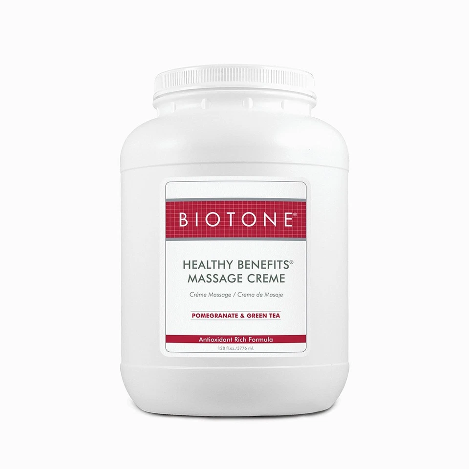 BIOTONE Healthy Benefit Massage Creme Pomegranate & Green Tea 128 Ounce