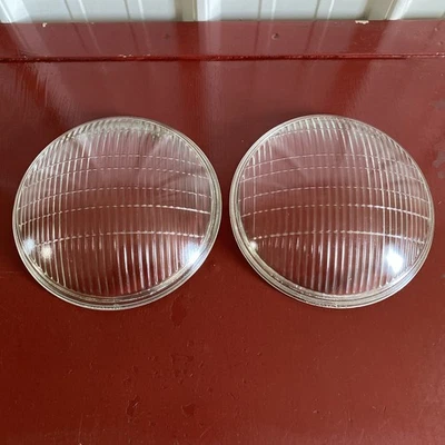 1935 CHRYSLER C6 1935 DESOTO PLYMOUTH 1936 WHITE TRUCK HEADLIGHT LENS PAIR NORS - Image 1 of 4