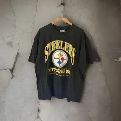 Camiseta Negra De Colección Años 90 NFL Pittsburgh Steelers Adulto Talla XL Lee Etiqueta Deportiva Foto 1 de 4