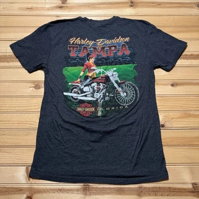 Camiseta gráfica Harley-Davidson Tampa Florida motociclista motociclista para mujer - mediana Foto 1 de 4