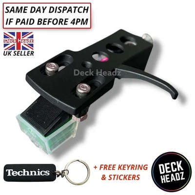 Black Headshell Genuine Audio Technica AT-95E Cartridge & Stylus + FREE GIFTS - Image 1 of 4