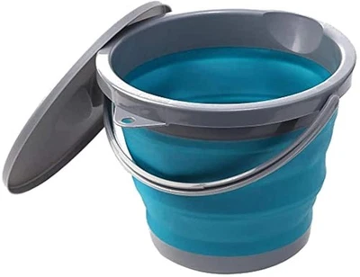 5 Liter Eimer mit Deckel faltbar Putzeimer mit Deckel Runde tragbare und Falt... - Bild 1 von 4