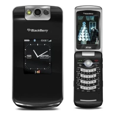 Original BlackBerry Pearl Flip 8220 Mobile Phone 2MP WiFi GSM 2G Unlocked(Black) - Image 1 of 3