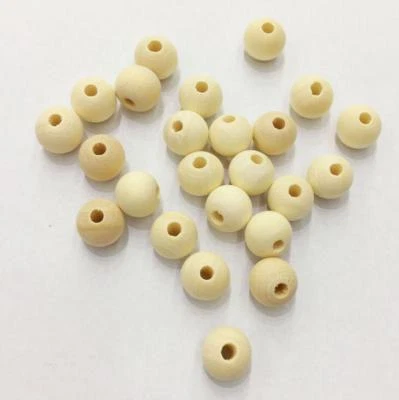 200X Natural Wooden Bead Round Baby Pacifier Clip Jewelry Accessories 12mm - Image 1 of 3