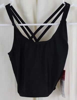 Танкини Kanu Surf для девочек Waverly Upf50Beach Sport крест-накрест черные размер 12 - Изображение 1 из 3