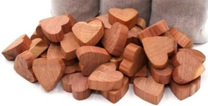 20pc x AROMATIC MOTH CEDAR HEARTS ANTI MILDEW WOOD INSECT REPELLENT BALLS RINGS - Picture 1 of 4