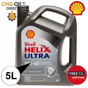 SHELL HELIX ULTRA *5W-40* 5w40 *5 L** NEW STOCK IN **FULLY SYNTHETIC*ACEA A3/B4 - Picture 1 of 2