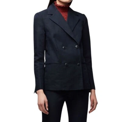 Blazer Doble Marco Fácil Azul Marino Oscuro Nuevo con Etiquetas, Talla 2 Foto 1 de 4