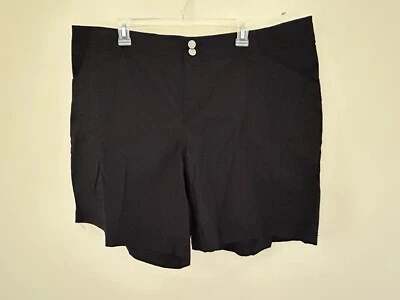 Женские шорты Lane Bryant на молнии однотонные из хлопковой смеси черные большой размер 22 - Изображение 1 из 4